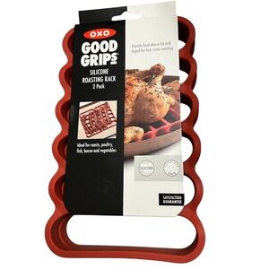 OXO Good Grips 2-Pk. Silicone Roasting Racks Heat-resistant Dishwasher Safe NWT